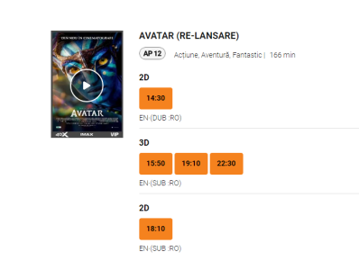 Filmul Avatar, prima parte, se află din nou pe marile ecrane!