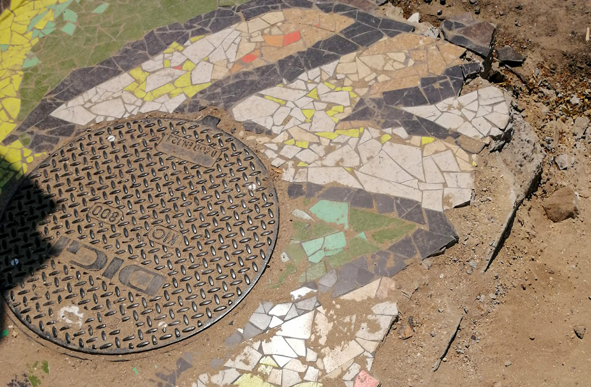 Lucrările cu mozaic din Constanța au fost distruse de către muncitori